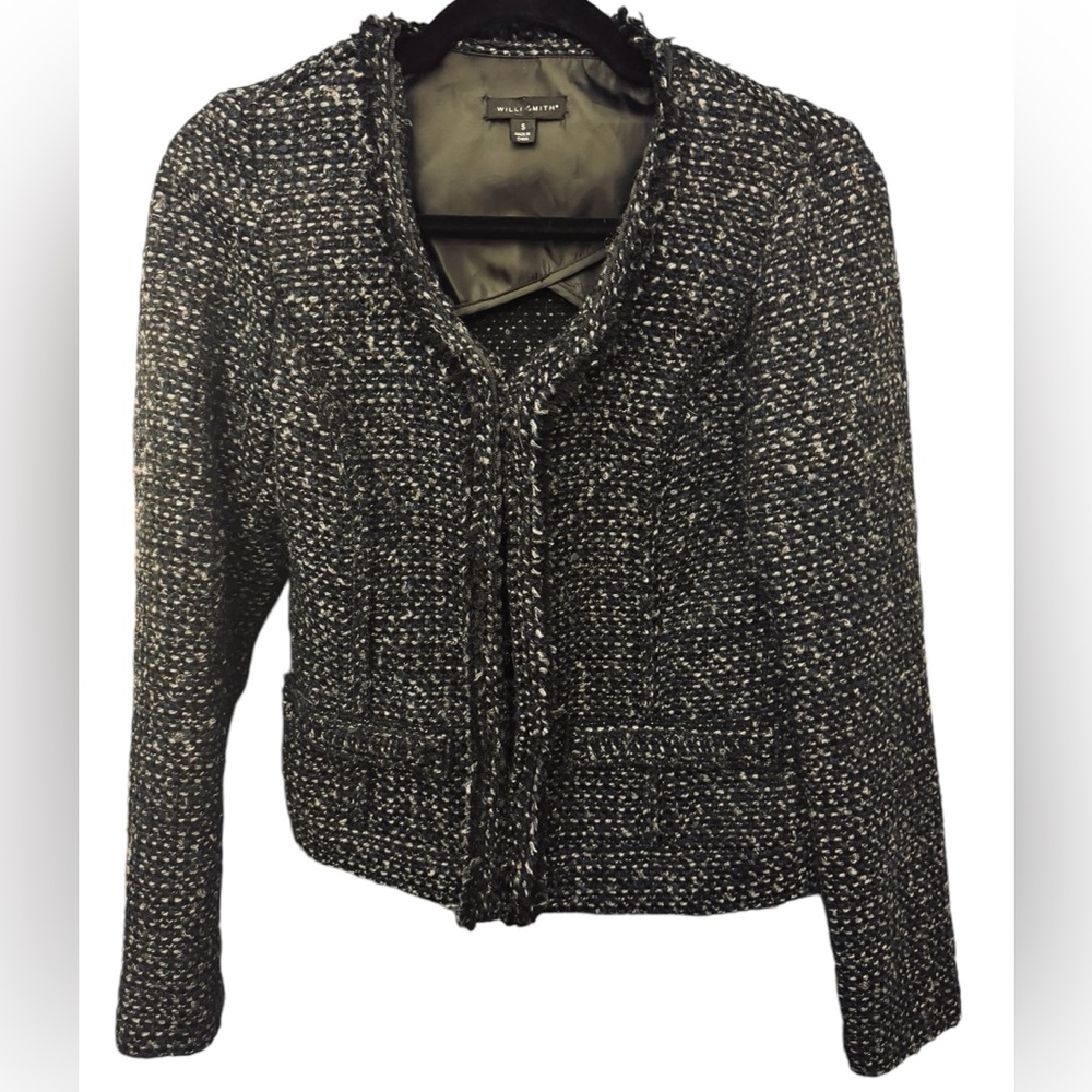 Womens jacket  black & white tweed S